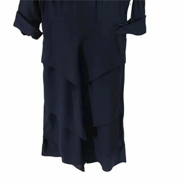 Habern Original 1930s Navy Blue Rayon Church Dress - Picture 2 of 8